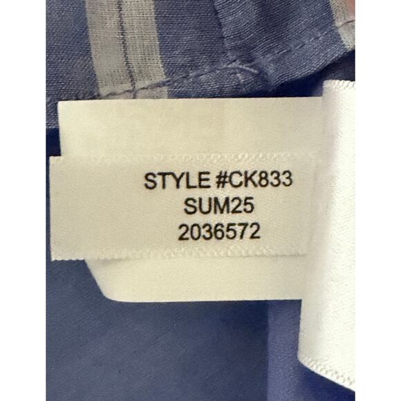 J. Crew Floaty Midi Dress in Striped Cotton Voile XS Beachy Nautical Resort NWT - Picture 11 of 12